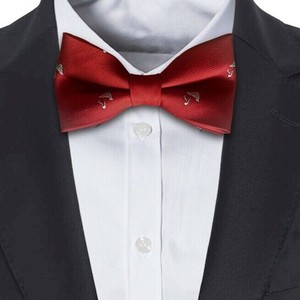 Red Mens Dickie Bow Tie with Sherlock 
