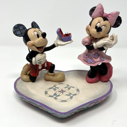 Disney Jim Shore Showcase Magical Moment Mickey Minnie Mouse Proposal Engagement - Afbeelding 1 van 11