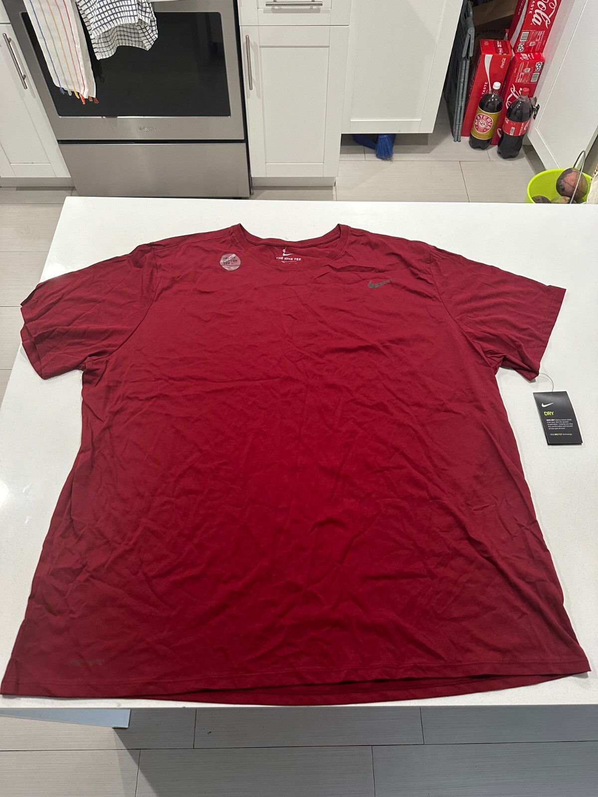 Nike Dri-Fit Burgundy Shirt Jersey Just Do it Michael Jordan 4XL 