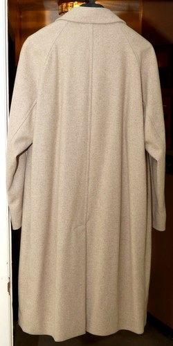 RARE 2009 UNWORN $518 MEN's BEIGE LACOSTE FULL LENGTH DRESS COAT Sz 56/7. NWT - Picture 2 of 11