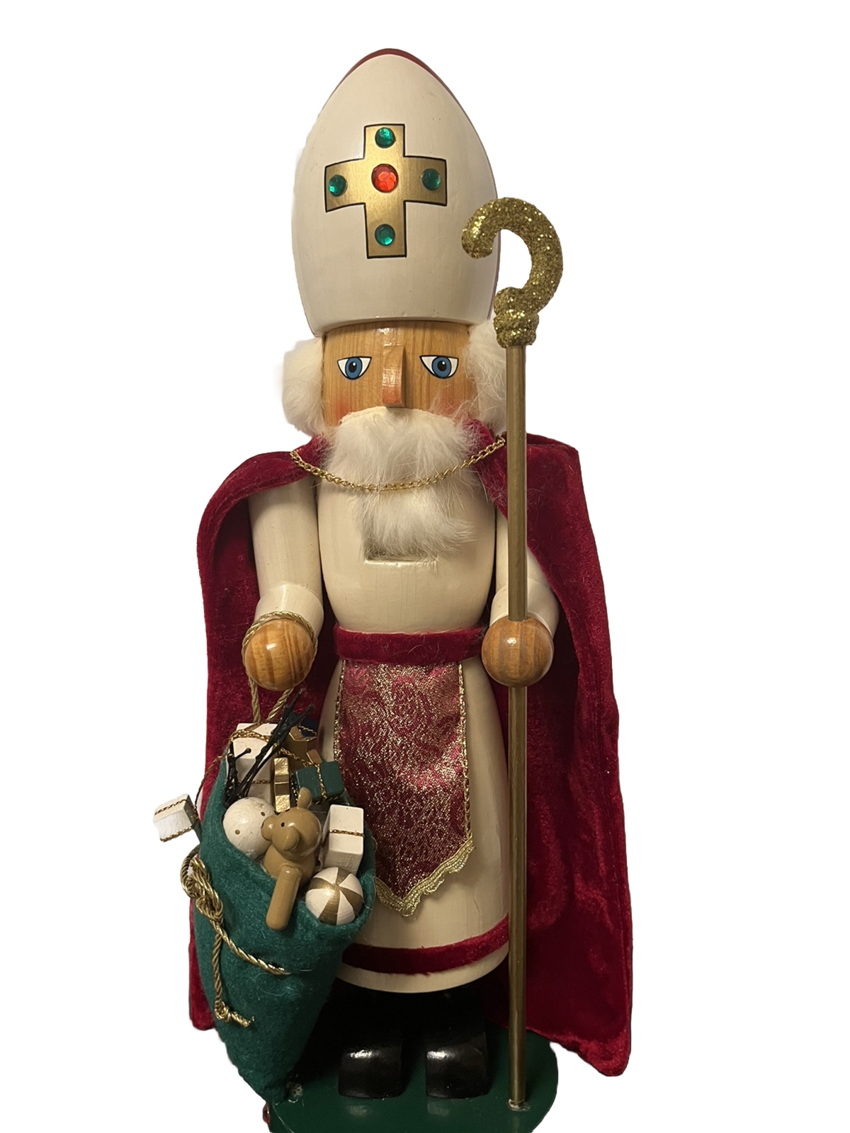 2001 Nutcracker Village Collectable Nutcracker The "St. Nicholas" 16 in