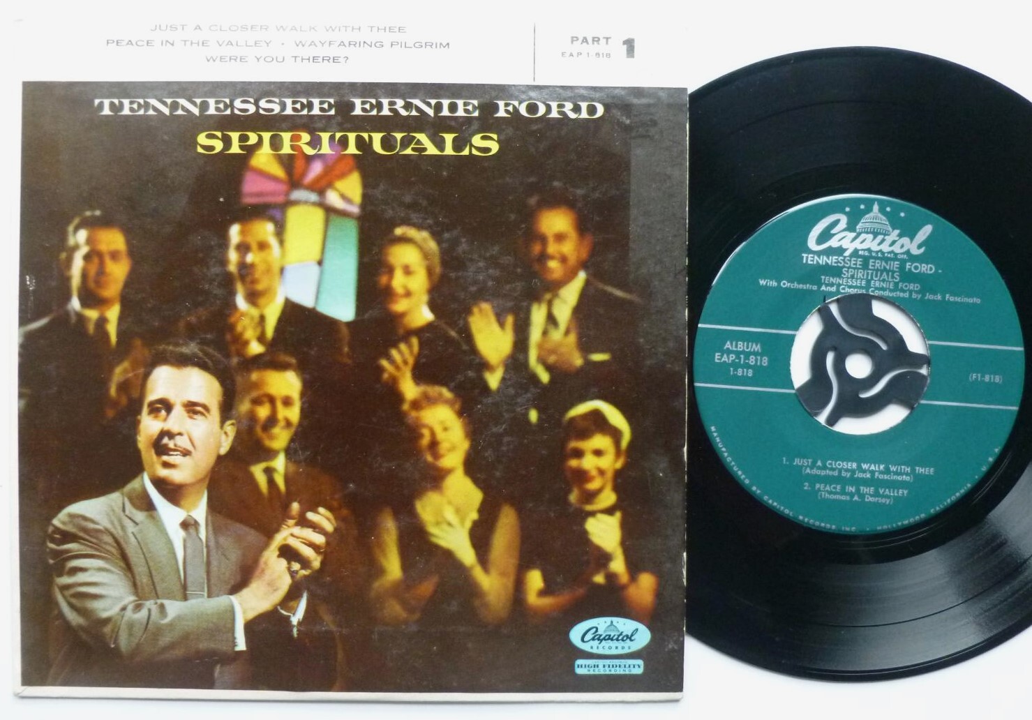 Tennessee Ernie Ford Spirituals Part 1 EP Capitol EAP1818 EX/EX 1950 picture sle