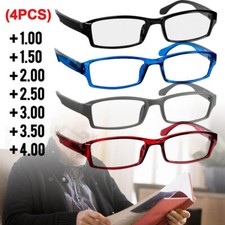4PCS  Blue Light Blocking Reading Glasses Uisex Full Frame Spring Hinge Reader
