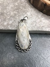 2  Quartz Gemstone Pendant  Bail 925 Silver Plated Handmade New 6458