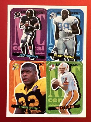 1995 Collector's Sticker  Stick-Ums Football Card #42 Graham/Thomas/White/Dilfer