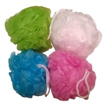 Daylee Naturals Mesh Bath Pouf Sponge 4 Pack