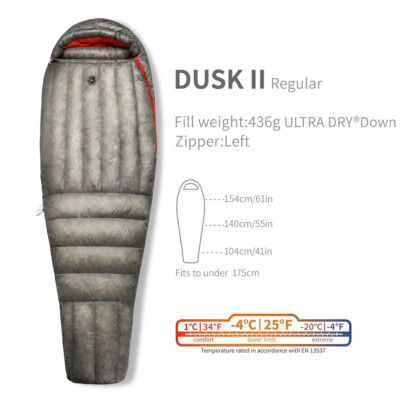 AEGISMAX Wind Hard Dusk Down Sleeping Bag 800FP Ultralight Camping