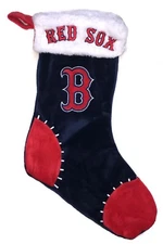 BOSTON RED SOX PLUSH EMBROIDERED CHRISTMAS HOLIDAY STOCKING FREE SHIPPING