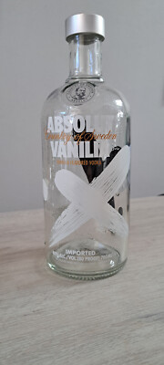 Absolut Vodka Vanilia  700 ml leer SAMMLUNGSAUFLÖSUNG Deko, basteln