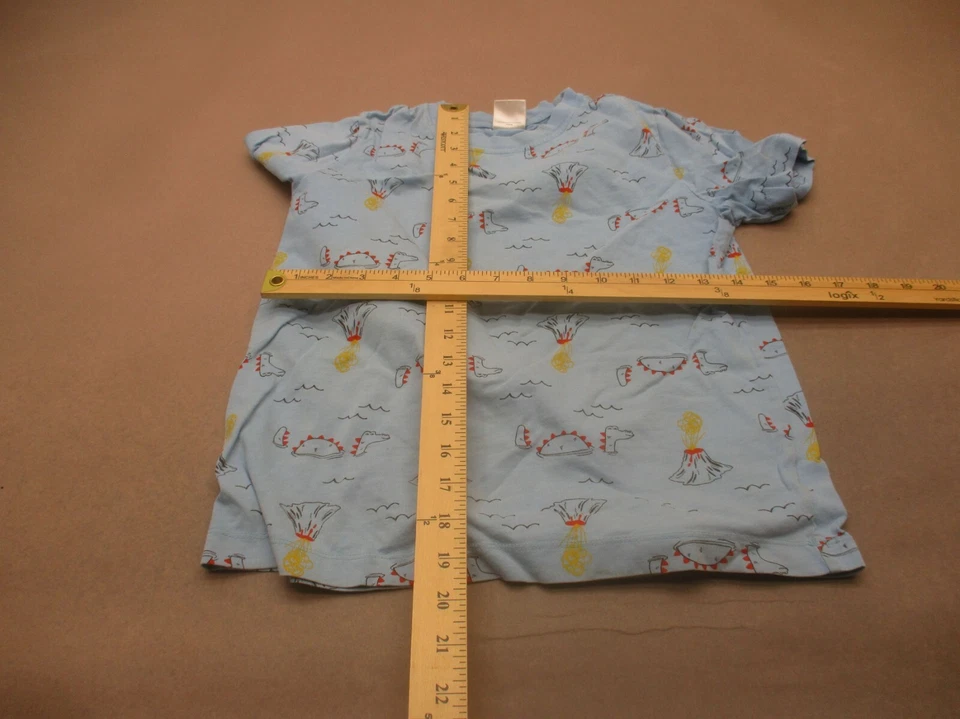 Camiseta manga corta Hanna Andersson talla 8 niños azul 100 % algodón orgánico 204 Foto 3 de 4