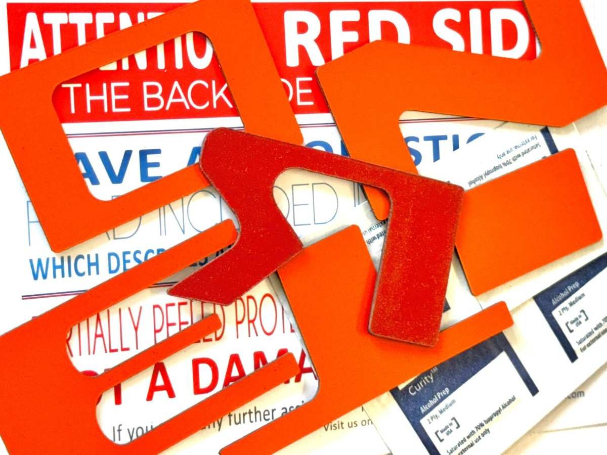 DKM | ORANGE HOOD LETTER INSERTS FOR FRONTIER 2022 ABS PLASTIC NOT DECALS DKM | ORANGE HOOD LETTER INSERTS FOR FRONTIER 2022 ABS PLASTIC NOT DECALS