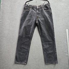 VINTAGE Levi's 501 Men Jeans 36X30 Gray Denim Straight Fit Button Fly Y2K USA
