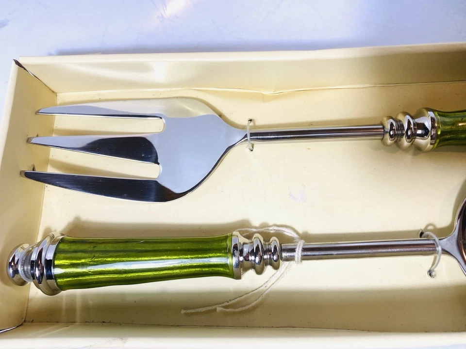 SIMPLYDESIGNZ Spoon & Fork Salad Dinner Serving Lemongrass - Image 3 of 4