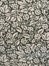 Upholstery Fabric 3 Yards X 44 Inches Hunter Green Floral Motif Pattern