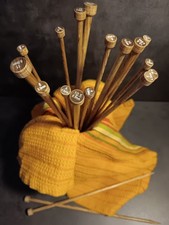 Knit Picks 10" Sunstruck Wood Straight Single Point Knitting Needle Set US 4-11