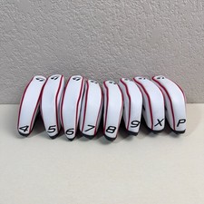 Set Of 8 Taylormade Iron Covers White Red Black 4-9, P, X