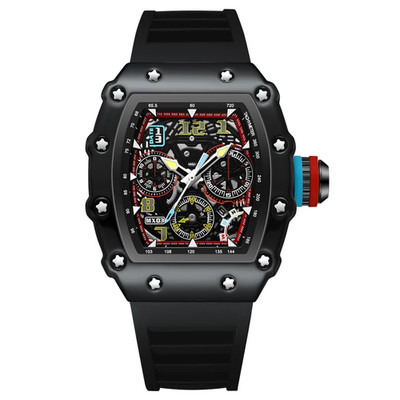 Barrel Hohl Gefälschte Mechanische Uhr Männer Richard Leucht Kalender Außenhande