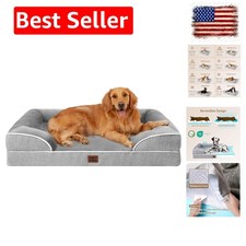 Orthopedic Dog Beds arge Sized Dog, Waterproof Memory Foam Pet Bed with Sides...