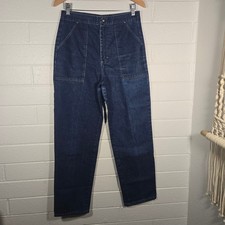 Vtg Sears High Rise Trouser Pocket Jeans 12 Dark Wash Denim USA 70s 80s Retro