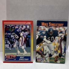 Score Pro Set Collect-A-Books NFL 1989 Mike Singletary Bears All Pro 2 Card Lot