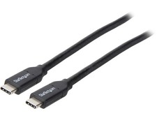 StarTech.com USB2C5C1M USB C To USB C Cable - 3 ft / 1m - USB-IF Certified - 5A