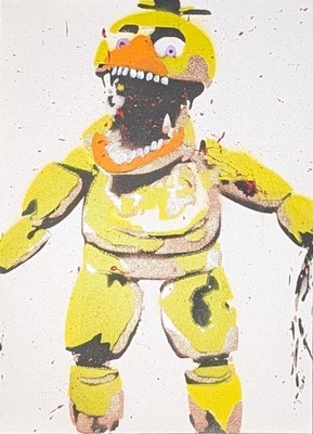 Five Nights at Freddy's Spray Paint Art Piece