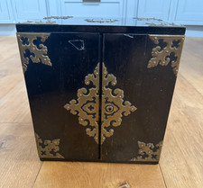 Vintage Heavy Japanese Kodansu Hardwood Jewellery Cabinet Tansu 34cm x 31cm