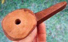Super Fine Colorful 5 1/4 inch Missouri Pipestone Disk Pipe with COA Arrowheads
