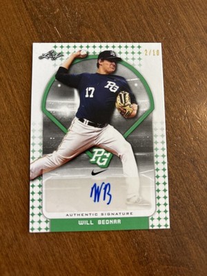Will Bednar 2018 Leaf Perfect Showcase Green Auto BA-WB1 Giants Bulldogs /10