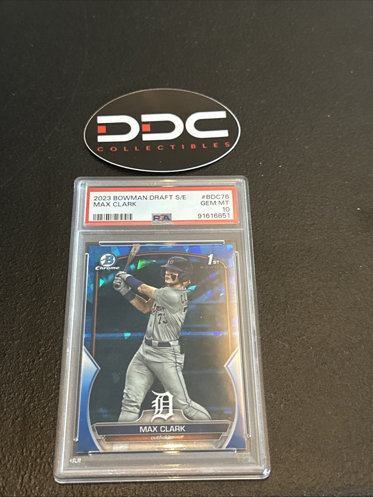 2023 Bowman Draft Sapphire Max Clark Chrome 1st #BDC-76 Tigers PSA 10