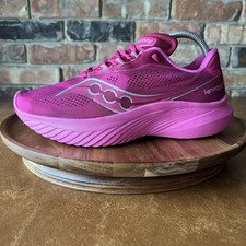 Saucony Kinvara 15 Womens 8.5 Pink Daily Road Running Walking Shoes Sneakers
