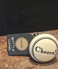 DEMDACO “Cheers” Ceramic Wine Bottle Stopper Barware Kitchen Accessory