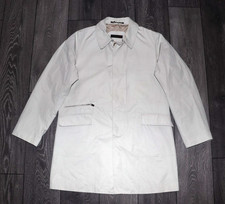 CORNELIANI ID MEN'S IVORY POLYESTER LONG JACKET COAT AUTHENTIC SIZE MEN'S 50