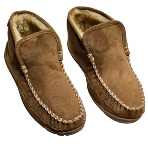 LL Bean Wicked Good Lodge Boots Mens 11 Brown Suede Shearling Moccasin 290577 LL Bean Wicked Good Moccasins Mens 11 Brown Suede Shearling  main image 3