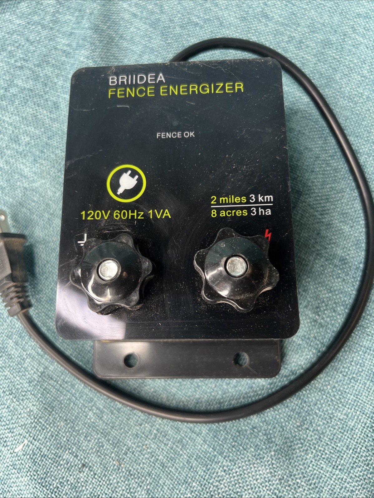 Briidea 2 Mile Electric Fence Energizer for Preventing Wild Animals Intruding