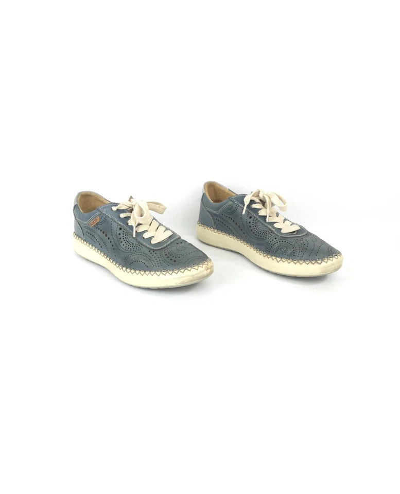 Pikolinos Mesina перфорированная кожа модные кеды синий женский размер 39 / США 9 - Изображение 2 из 4