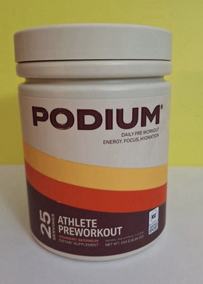 Podium Pre-Workout Powder Sour Watermelon 25 Servings Gluten-Free