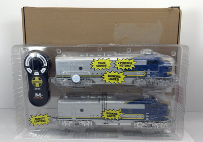 #ad Menards 279 9330 Santa Fe Blue Bonnet F 3 AA Diesel Engine Set New O Gauge #3945 $296.99