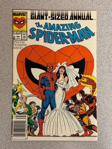 Amazing Spider-Man Annual #21 (Newsstand) - Peter & MJ Marry - VF