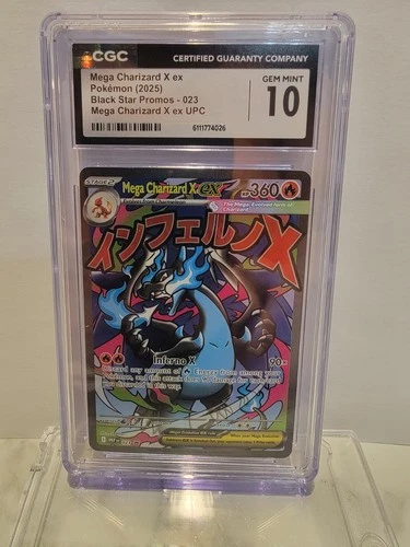Pokémon Mega Charizard X EX 023 Me: Mega Evolution Promo Holo CGC 10