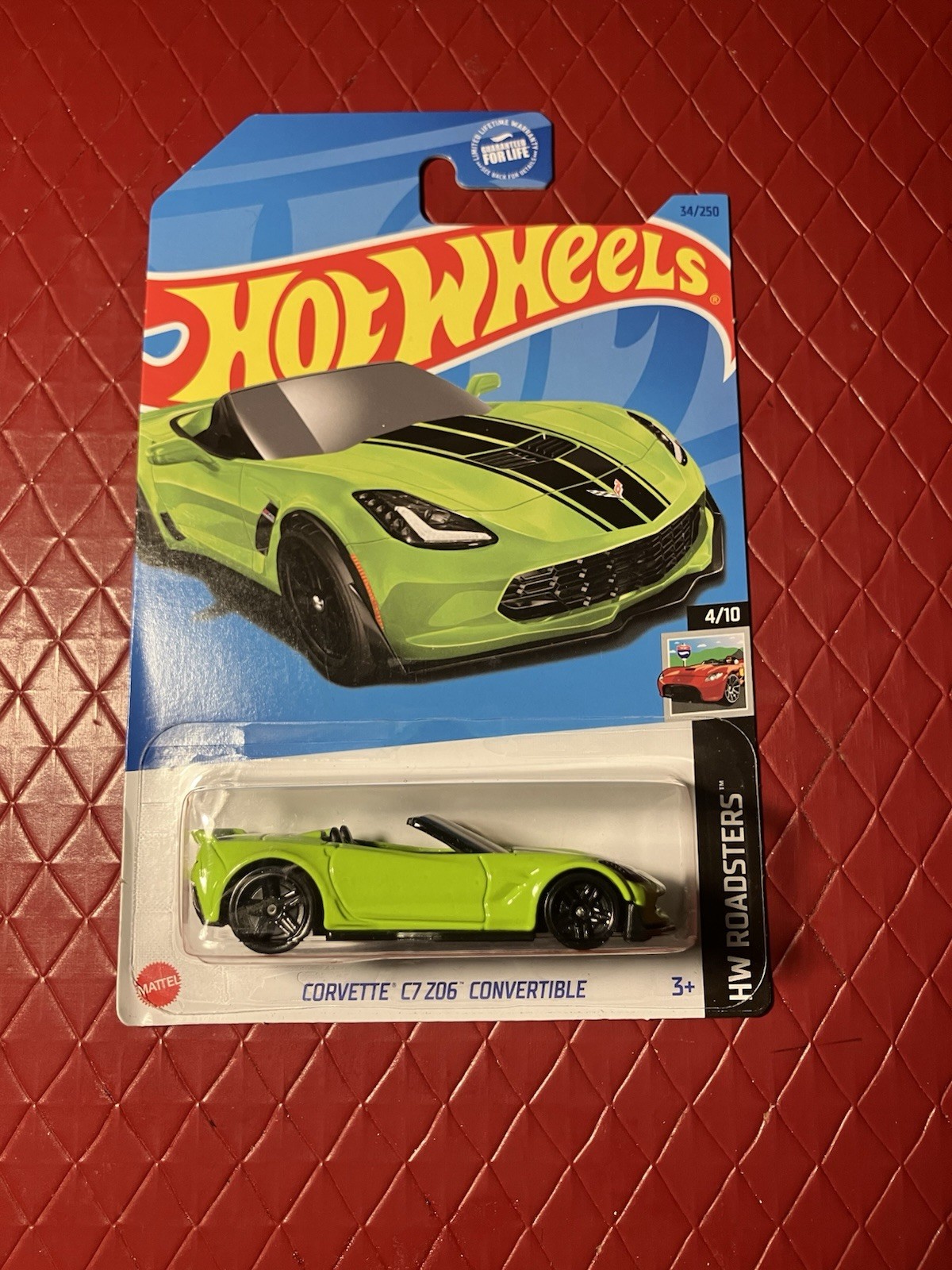 Hot Wheels Corvette C7 Z06 Convertible GREEN