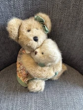 Boyds Plush #82515 Momma MacBearsley & Baby 10 Inches ~ Jointed ~ Tagged