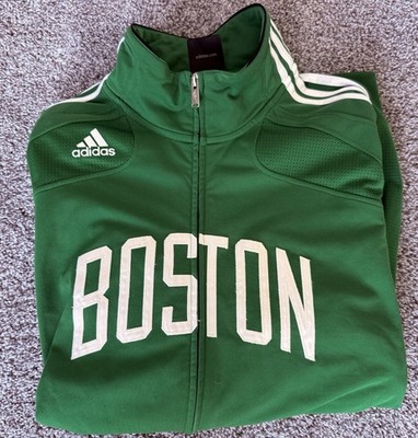 adidas Boston Celtics NBA Full Zip Track Jacket Green/White Stripes XL
