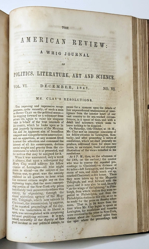 RARE - "ULALUME" Edgar Allan Poe - First Printing 1847 The American Review Bound Foto 3 de 4