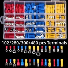 Wire Connector Kit Male Female Insulated Cold Crimp Spade Terminals Assorted