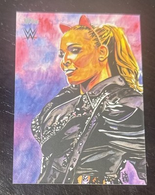 2021 Topps Undisputed WWE Rob Schamberger Illustration Sketch Natalya #5
