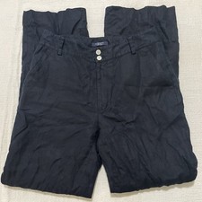 CHAPS Malibu Navy 100% Linen High Rise Women’s 8 Lined Slacks Trouser Pants