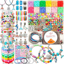 Girls Toys Bracelet Making Kit -3400Pcs Charm Jewelry Making Kit Supplies,Unicor