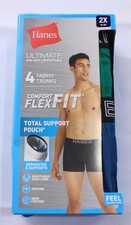 Hanes Men's Ultimate Comfort Flex Support Pouch Trunk Briefs NN7 Multi 2XL NWT