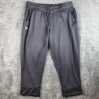Under Armour Pants Women's L Black Tech Capri Joggers Crop Heatgear 1351100